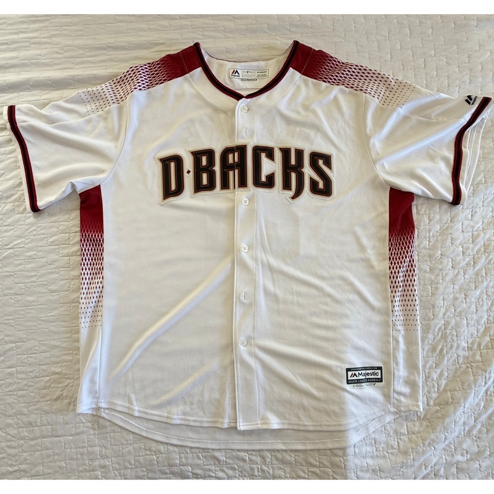 Majestic Arizona Diamondbacks‎ D-Backs GREINKE MLB Baseball Jersey White Maroon